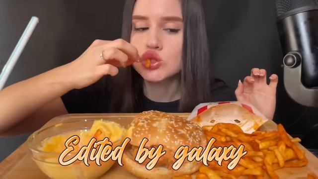 Zulfia asmr- kfc zinger+twister+spicy fries- bites only!!