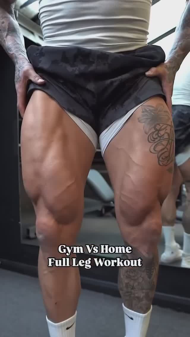 Home Vs Gym Leg Workout🦵 #legs #gymstars #rossdickerson