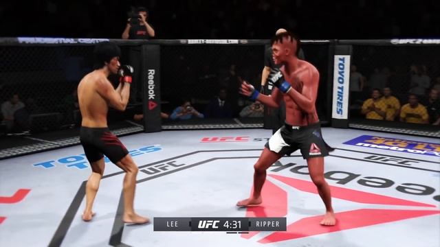 Bruce Lee vs. Zombie Ripper (EA sports UFC 2) - CPU vs. CPU