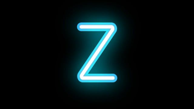 neon alphabet Z | 4K Stickers | No Copyright | Motion Graphics | Templates | Stock Footage