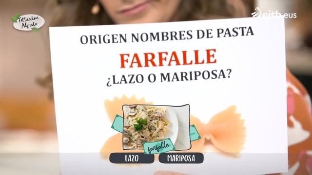 ¿De dónde vienen los nombres espagueti, lasaña o farfalle?