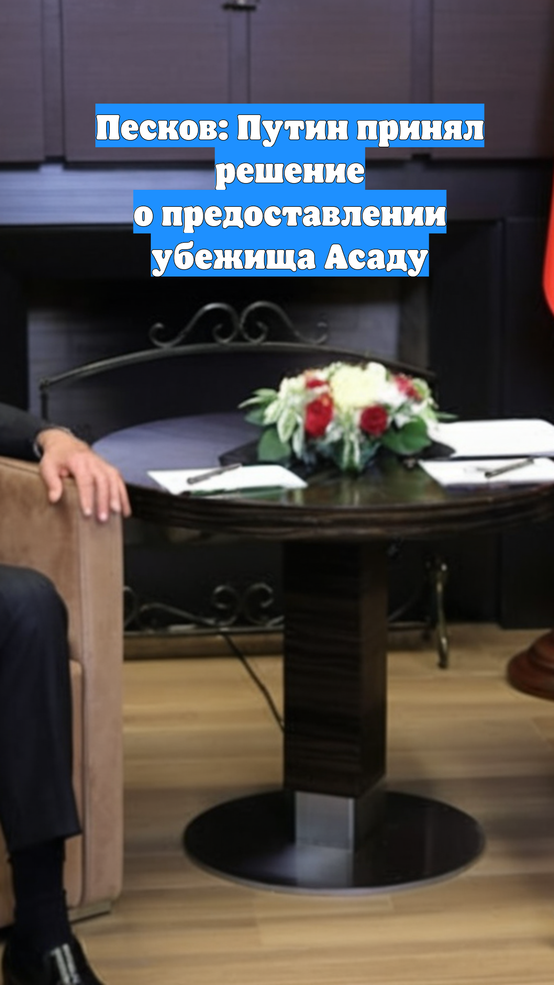 Песков: Путин принял решение о предоставлении убежища Асаду
