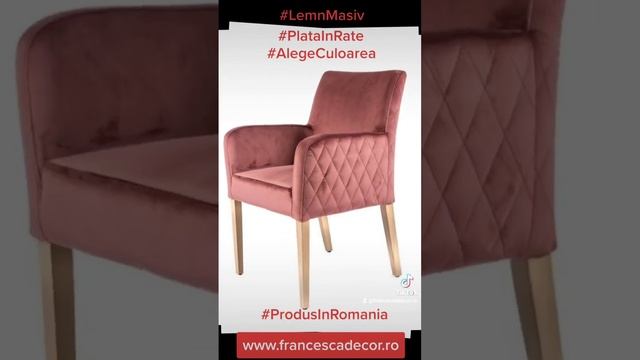 Scaun Tapitat Lemn Masiv-Francesca Decor