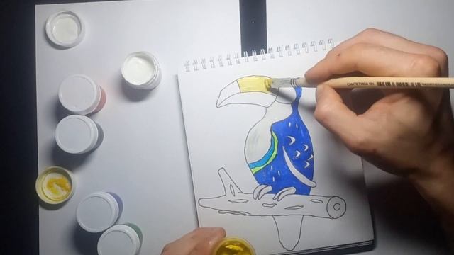 How to draw a Toucanl \\ Как нарисовать Тукана