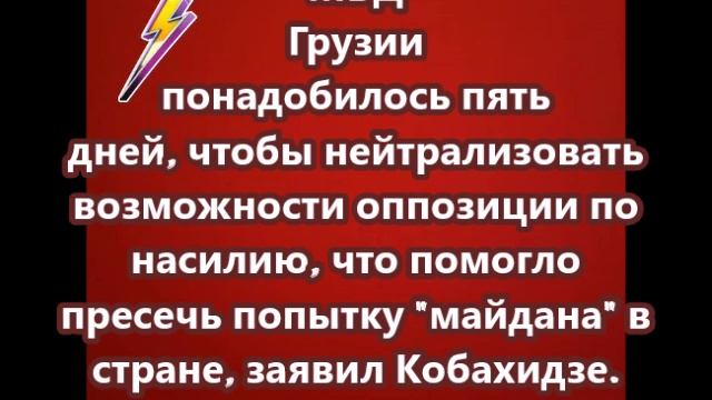 МВД Грузии понадобилось пять дней, чтобы нейтрализовать возможности оппозиции по насилию