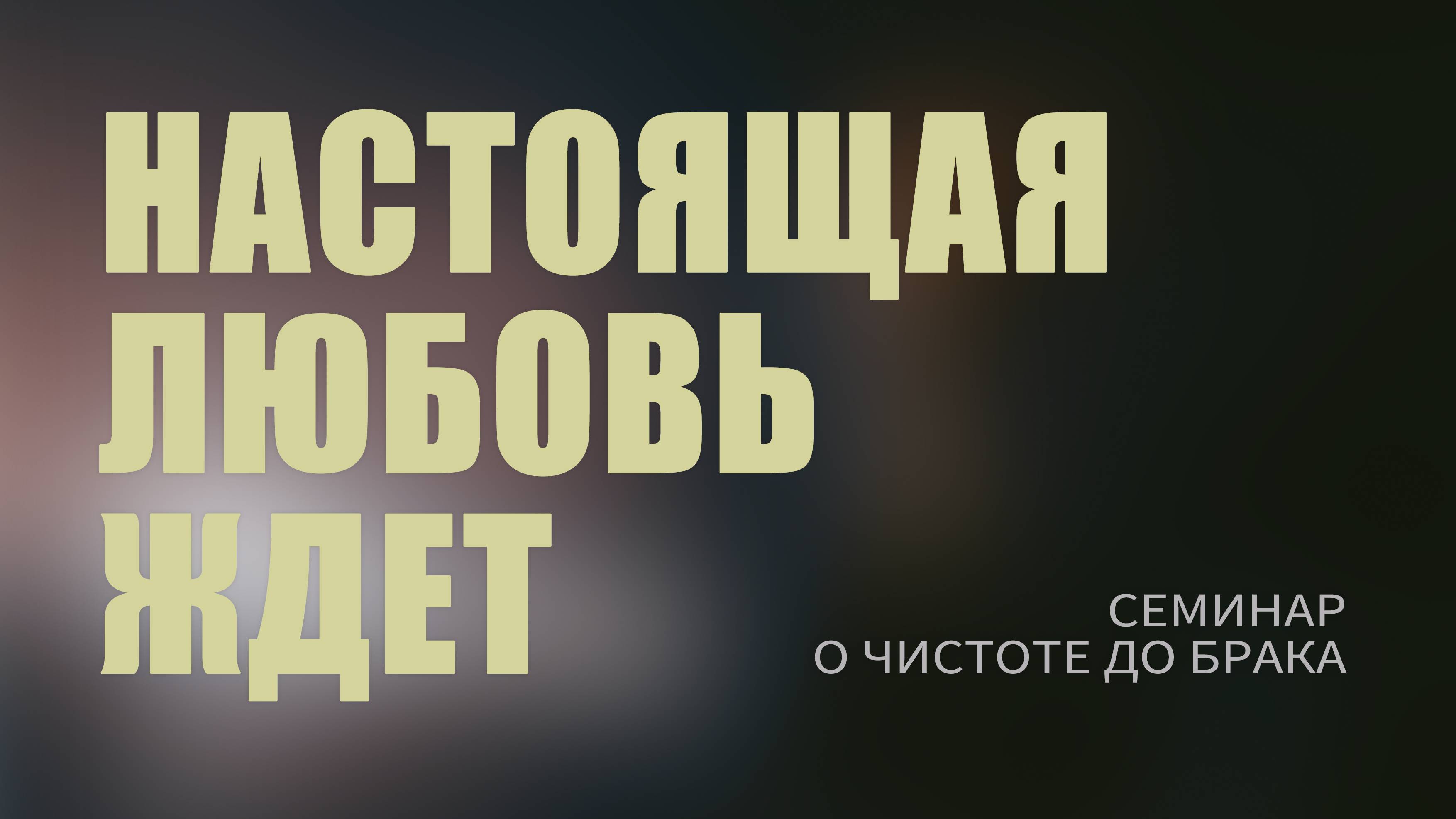 Семинар: Настоящая Любовь Ждёт (02.11.24)