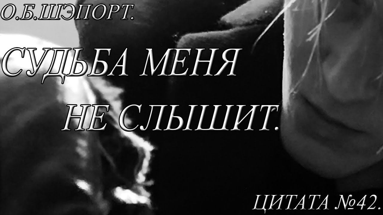 СУДЬБА МЕНЯ НЕ СЛЫШИТ. ЦИТАТЫ СО СМЫСЛОМ В ЖИЗНИ.  АВТОР ОСТИН ШЭПОРТ. ЦИТАТА №42.