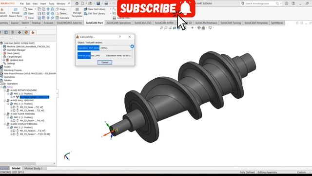 SOLIDCAM ротационная обработка