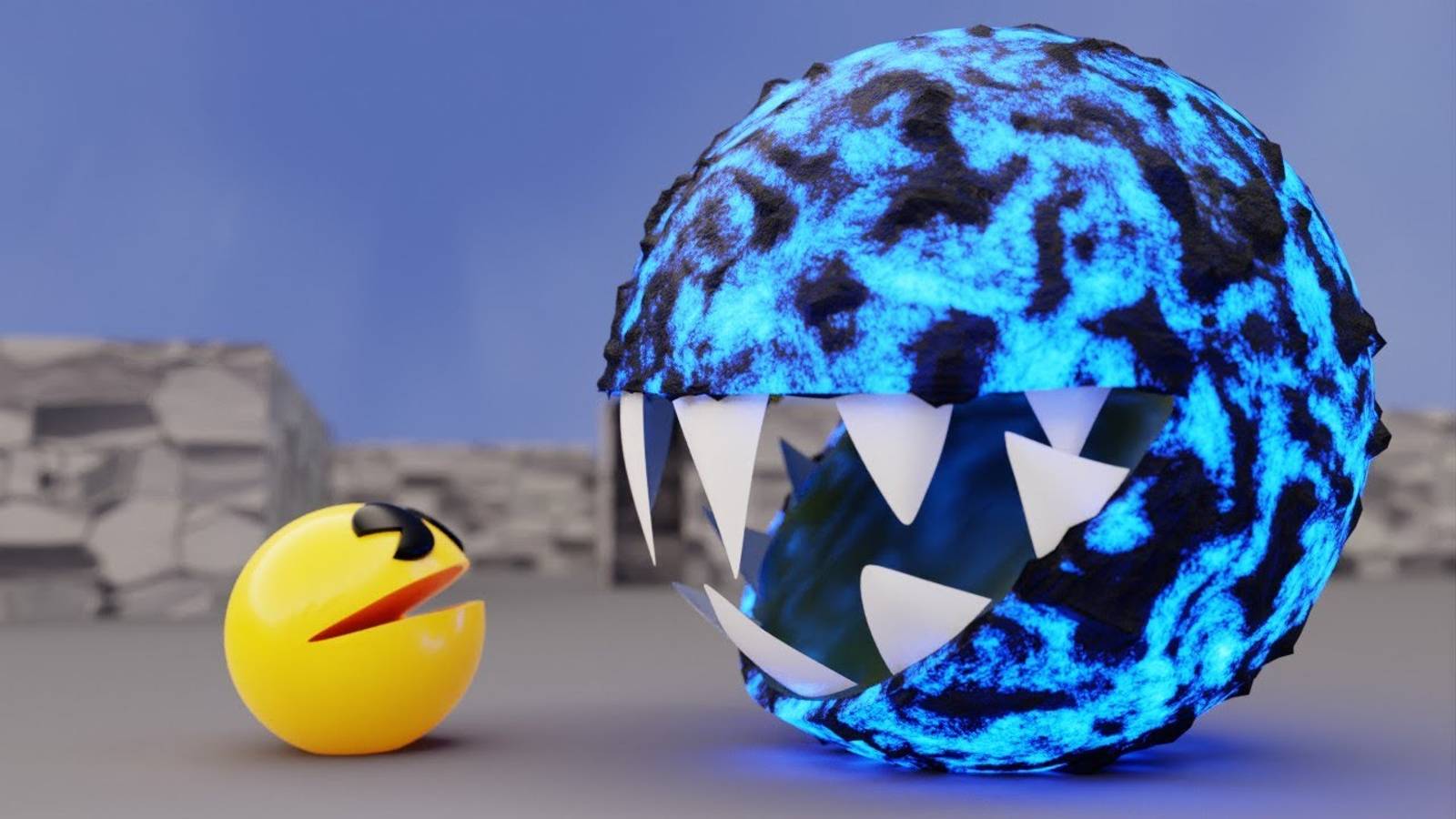 🐤Pacman Vs 🥶❄️ Монстр Голубого Огня 😋