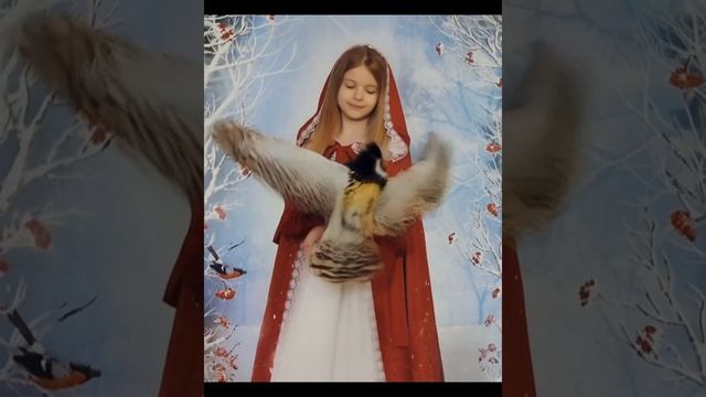 Вика и совушка, сгенерировано по фото нейросетью