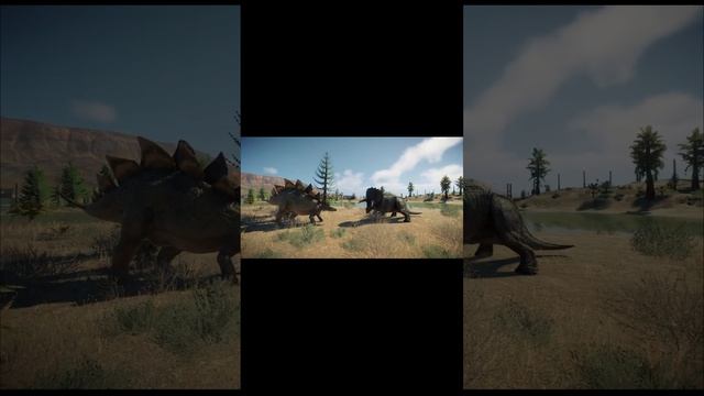 Triceratops vs Stegosaurus | Jurassic World Evolution | game clip