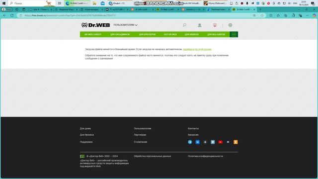Бесплатный антивирус DrWeb.