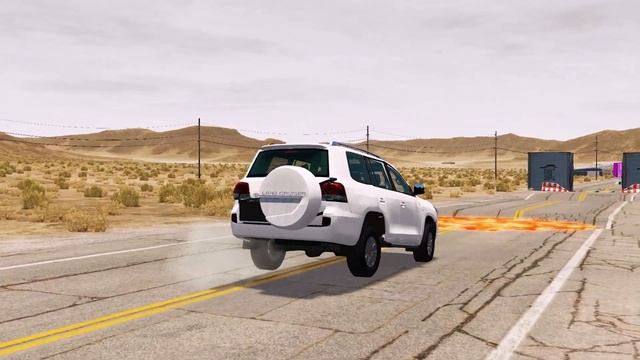 Машины и Грузовики против препядствий!  BeamNG.drive ! ИгроМульт Краш-тест машины, грузовики и поезд