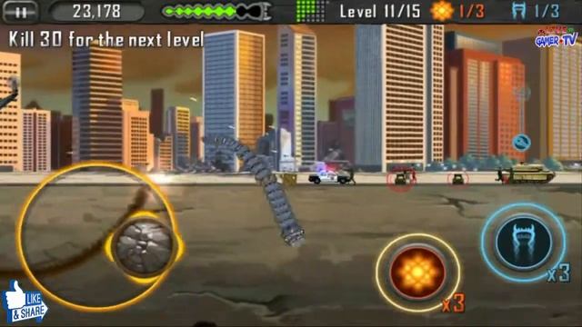 Death Worm Hungry Monster - Worm And The City  Mission 2 Complete - Android Gameplay