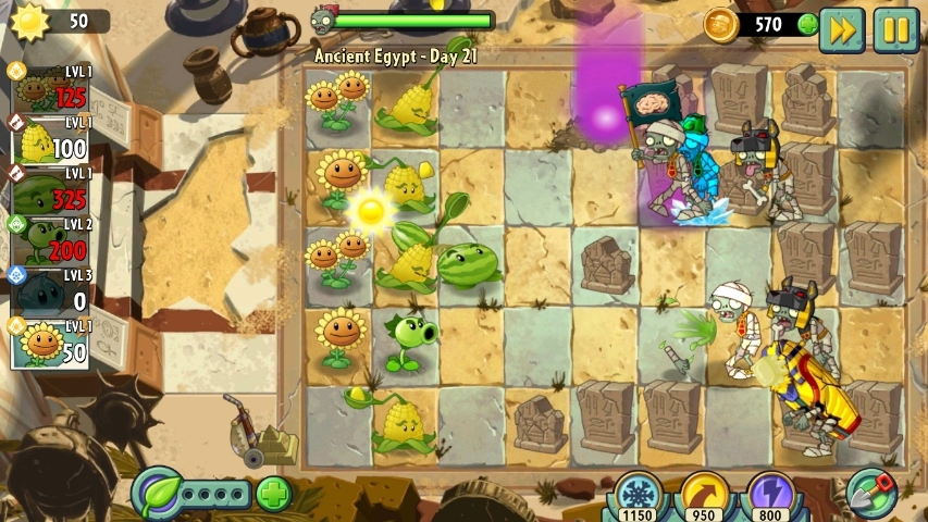 пвз Plants vs. Zombies очень сложно уровень 20 день (6#)