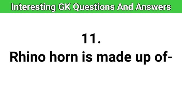 Interesting GK || Interesting GK Questions And Answers about Animals || Interesting Quiz, Part 1