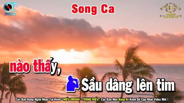 Sầu Tím Thiệp Hồng Karaoke Song Ca Nhạc Sống 2023  Trọng Hiếu