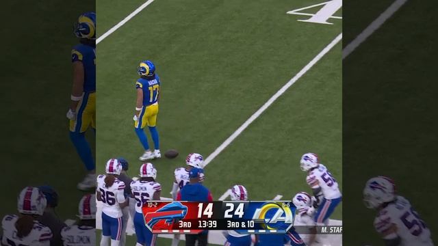 Puka Nacua catches for a 13-yard Gain vs. Buffalo Bills