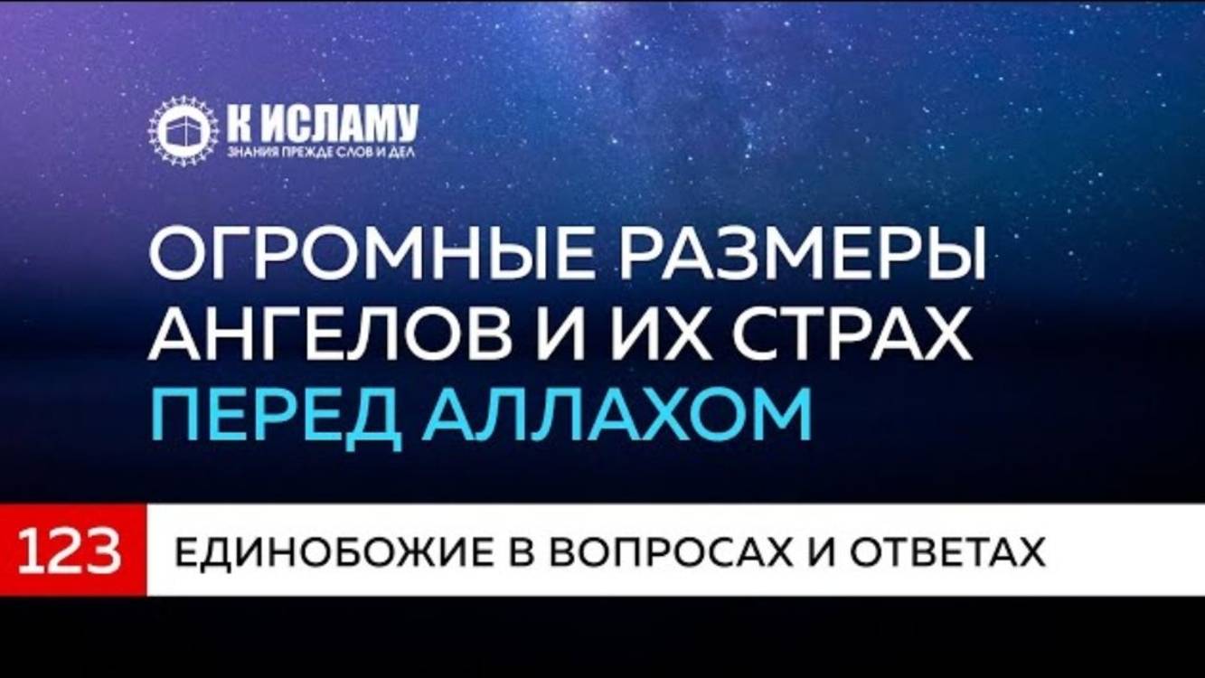 Вопрос 123. Огромные размеры ангелов и их страх перед Аллахом К Исламу