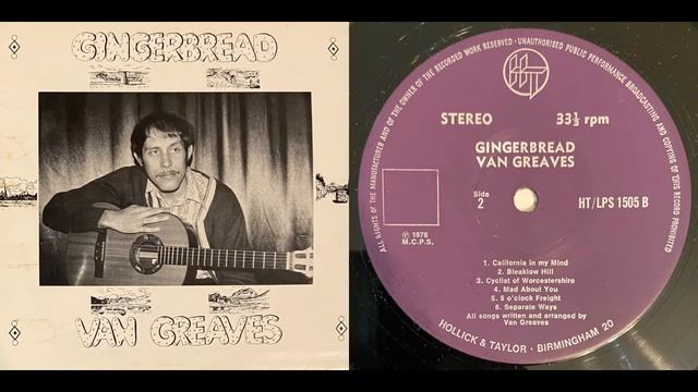 Van Greaves - Gingerbread 1978 LP - Mad About You