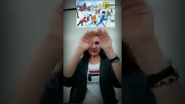 Рассказ по картинке на ЖЯ _Зимние забавы_