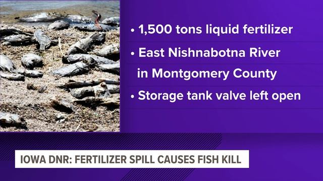 1,500 tons of fertilizer spilled into Montgomery County river