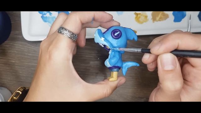 ⭐️HOW TO MAKE a LION - #BRAWLSTARS _ Лепка из полимерной глины _ Леон скин АКУЛА _  hand made