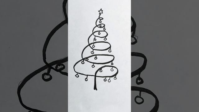 как нарисовать елку