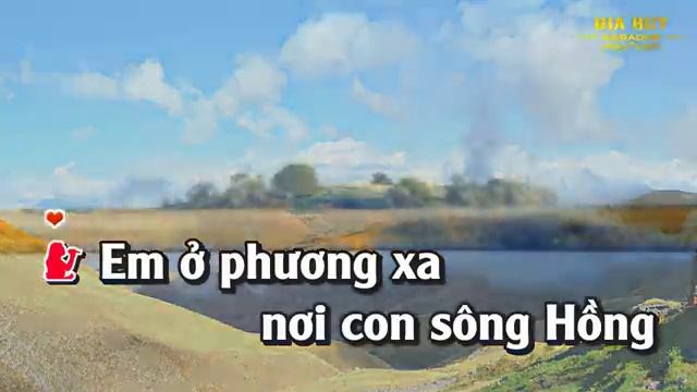 Karaoke Song Ca Gửi em ở cuối sông Hồng