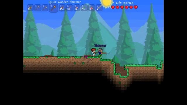 Terraria co-op w/Jokenon - The begining