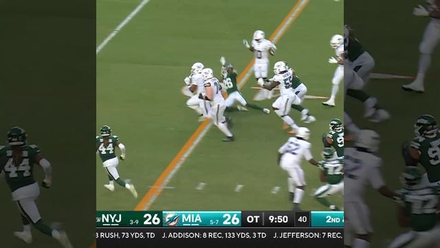Jonnu Smith catches for a 20-yard Gain vs. New York Jets