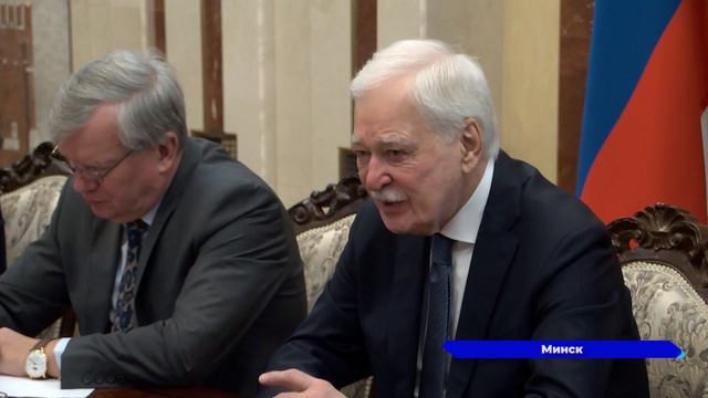 Рабочую встречу с послом РФ в Республике Беларусь Борисом Грызловым провёл Глеб Никитин