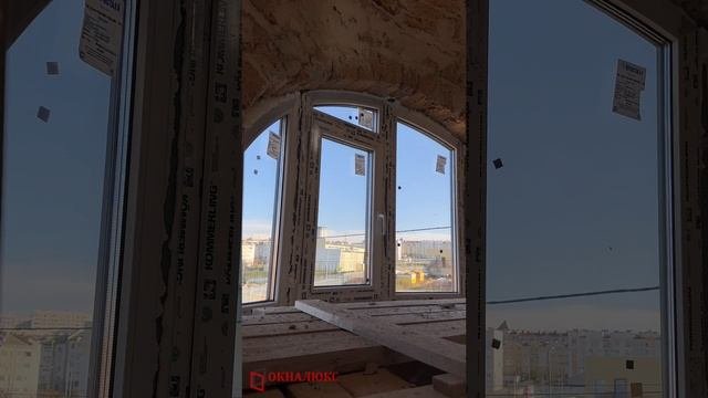 Остекление дома в архитектурном исполнении в виде парусника в профиле Кommerling в Севастополе 2част