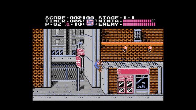 [NES] Ninja Gaiden (1988) 131мб. яп. 忍者龍剣伝 Ниндзя Рюкэндэн, «Легенда о ниндзя с мечом дракона»