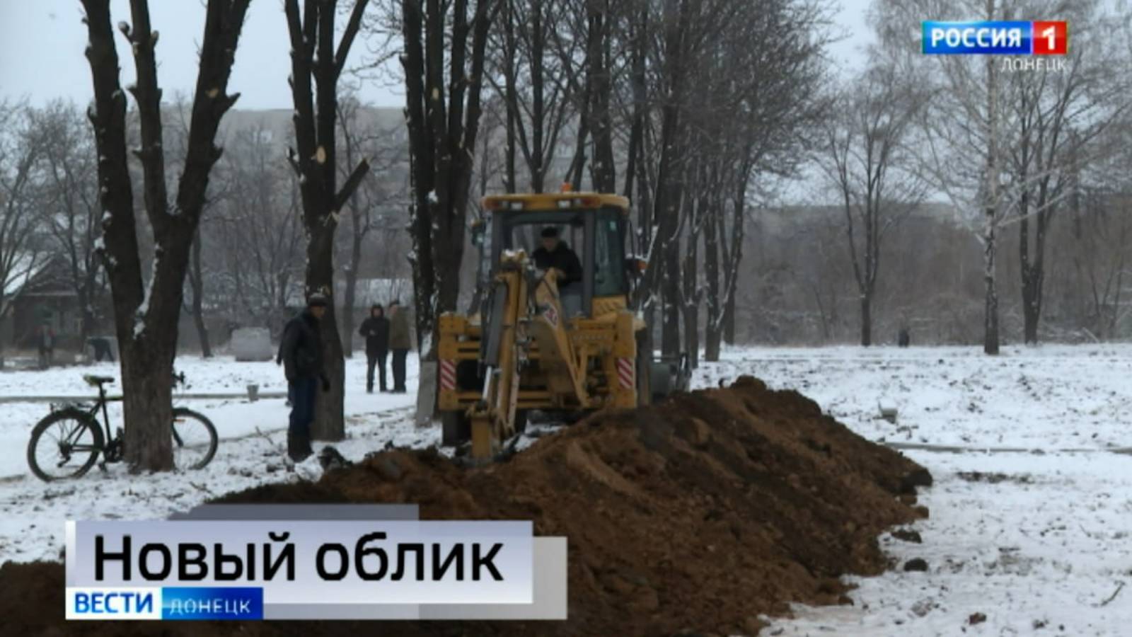 В Дебальцеве полным ходом продолжается ремонт общественной территории «Сквер 60 лет Октября»