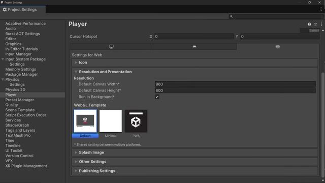 Getting starter with Unity web