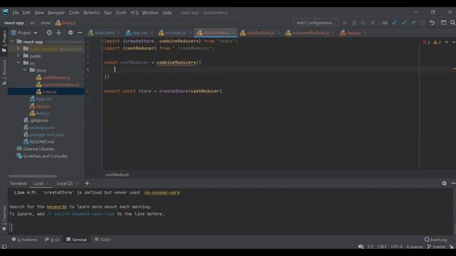 3. Redux и React. Combine Reducers, redux devtools