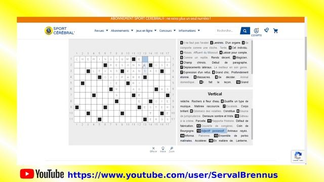 Sports Cérébraux # 01.1 - Mots Croisés - Live 15-09-22