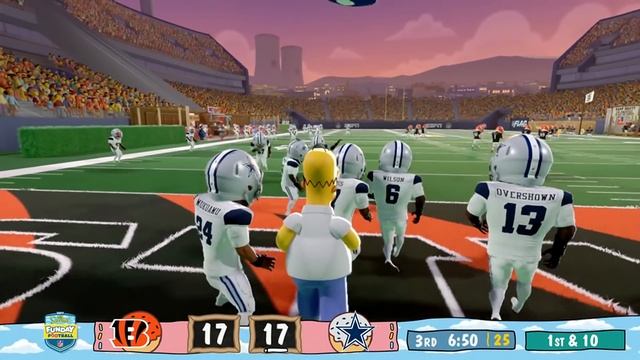 Why you little! Homer picks off Bart for key INT