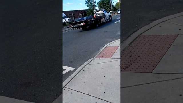 A Dodge Ram flatbed truck