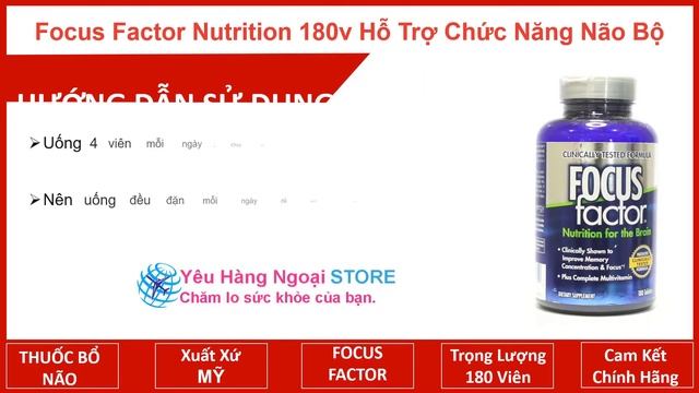 Focus Factor Nutrition For The Brain 180 viên