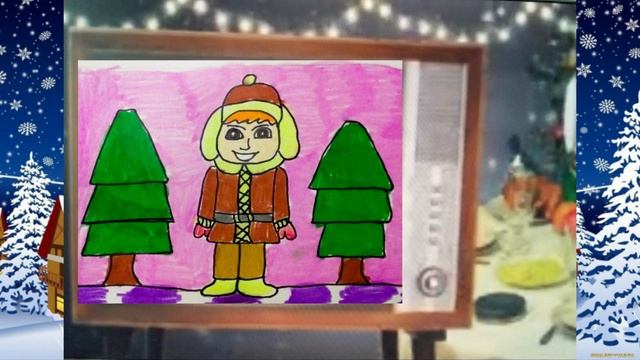 НОВОГОДНИЙ ФИЛЬМ МОИ  РИСУНКИ ПО МАТИВАМ СОВЕЦКИХ  ОТКРЫТОК !