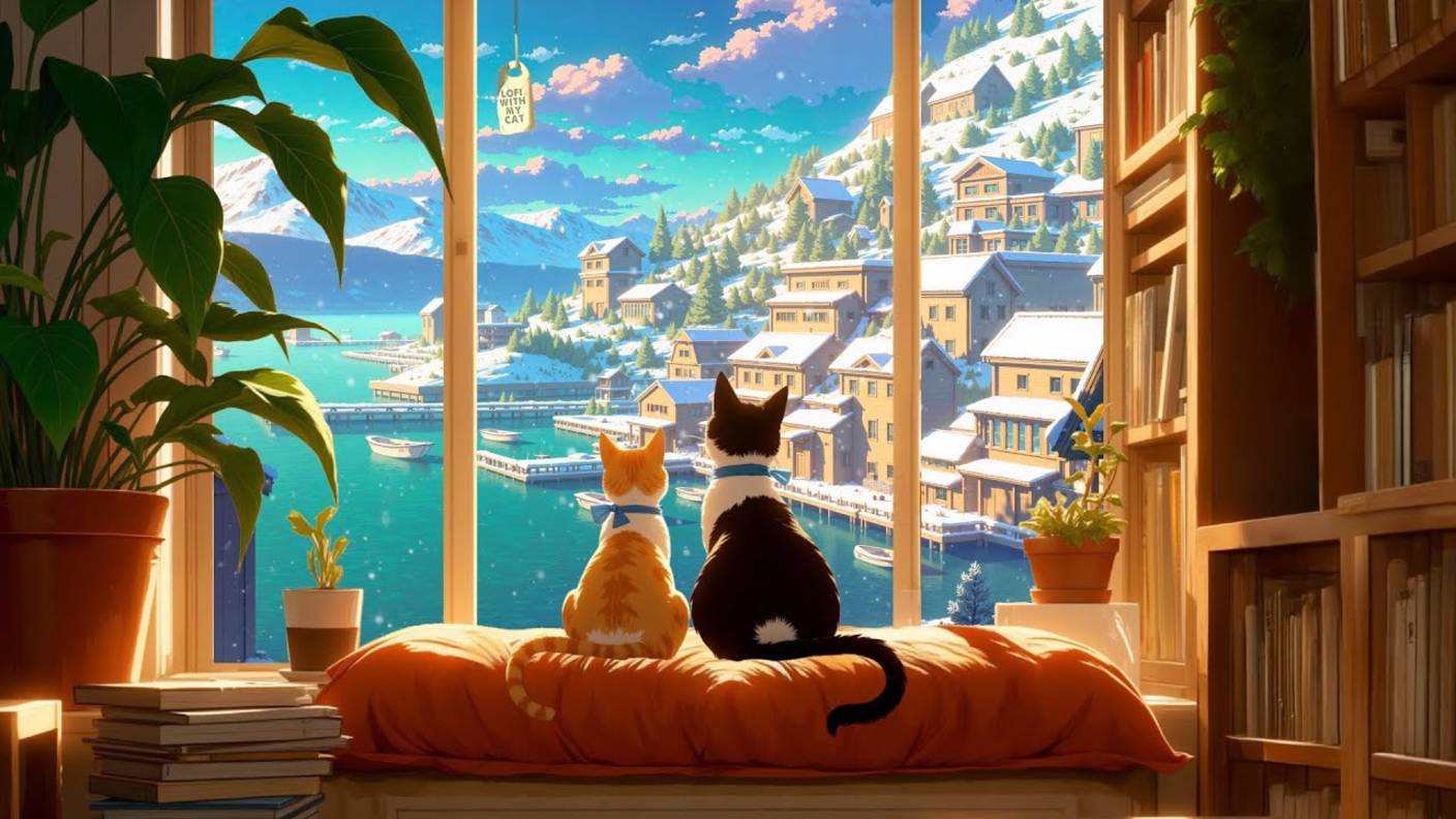 Lofi With My Cat  Winter in the Scandinavian Peninsula lofi cat  lofi vibes Heal Study
