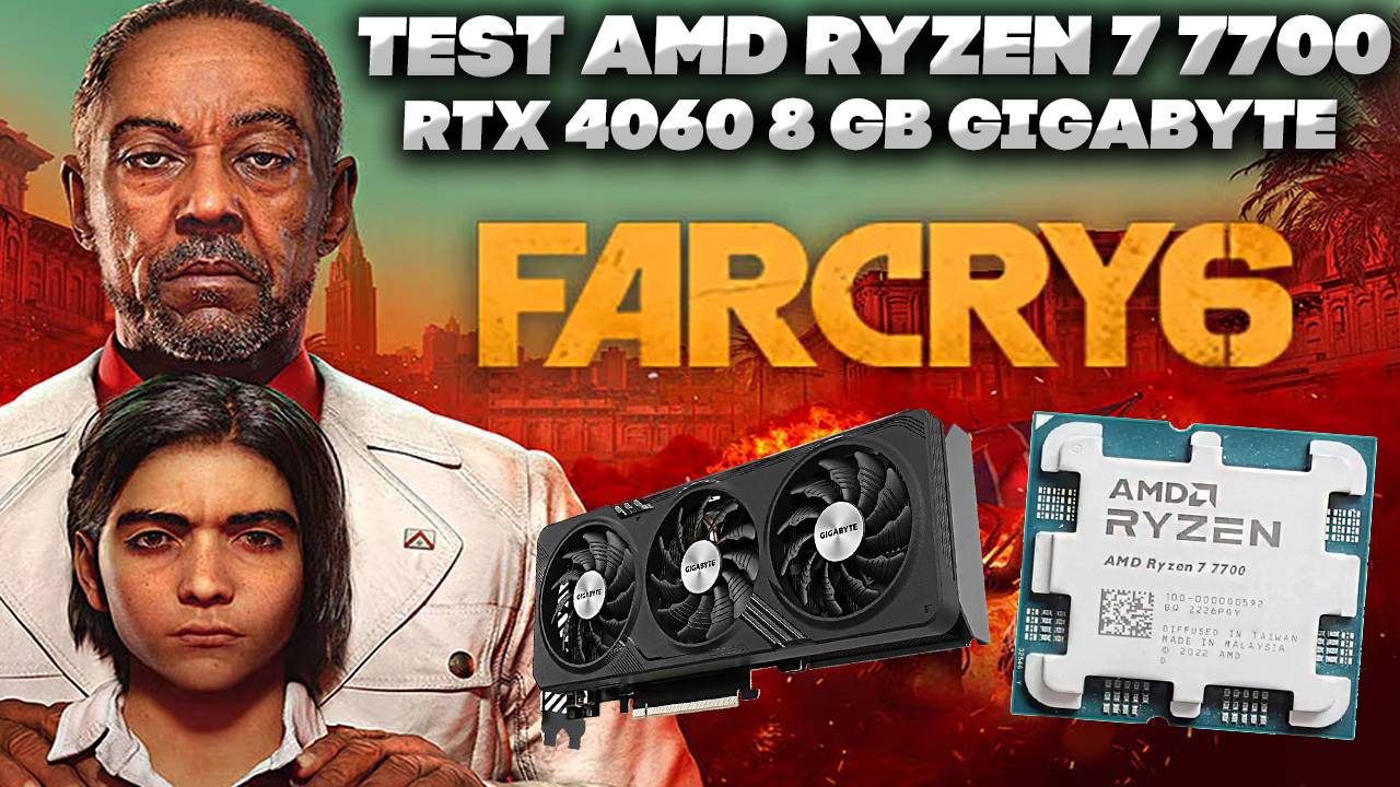 TEST AMD RYZEN 7 7700 AND RTX 4060 8GB GIGABYTE IN FAR CRY 6 | ТЕСТИРУЮ СВОЙ КОМПЬЮТЕР В ФАР КРАЙ 6