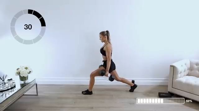 Day 17 of EPIC _ Leg Workout with Dumbbells at Home - Lunges