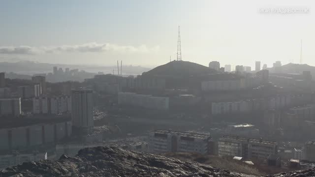Владивосток вид с сопки Шошина (30 марта 2020).