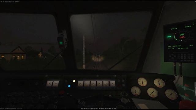 ZDSimulator. Ночной пробег, отправление с Омска