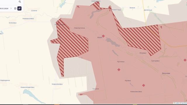 Обстановка в зоне СВО и Карта боевых действий на Украине сегодня 10.12.2024