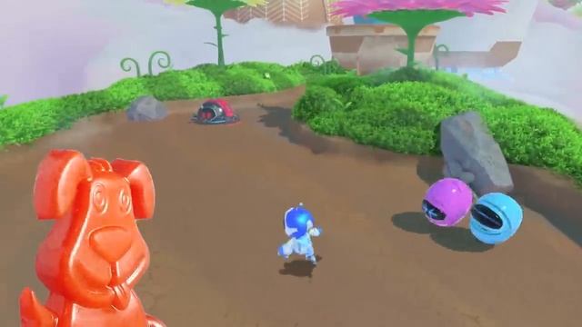 Динозавр напал на робота Васю и желейного Стасика. Прохождение игры Astro Bot