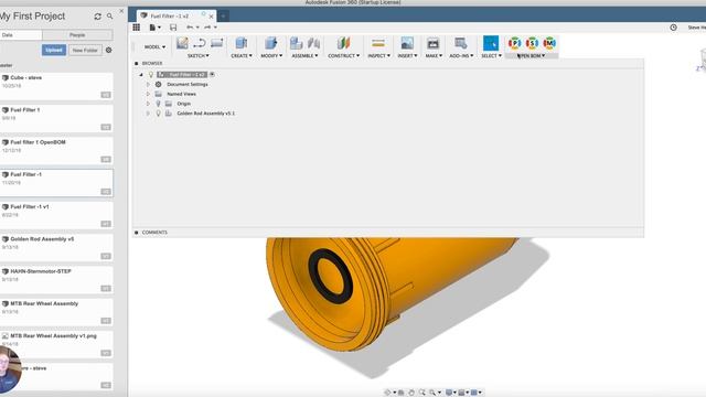 OpenBOM Fusion 360 Add-in Installation and First Use -  Dec 2018